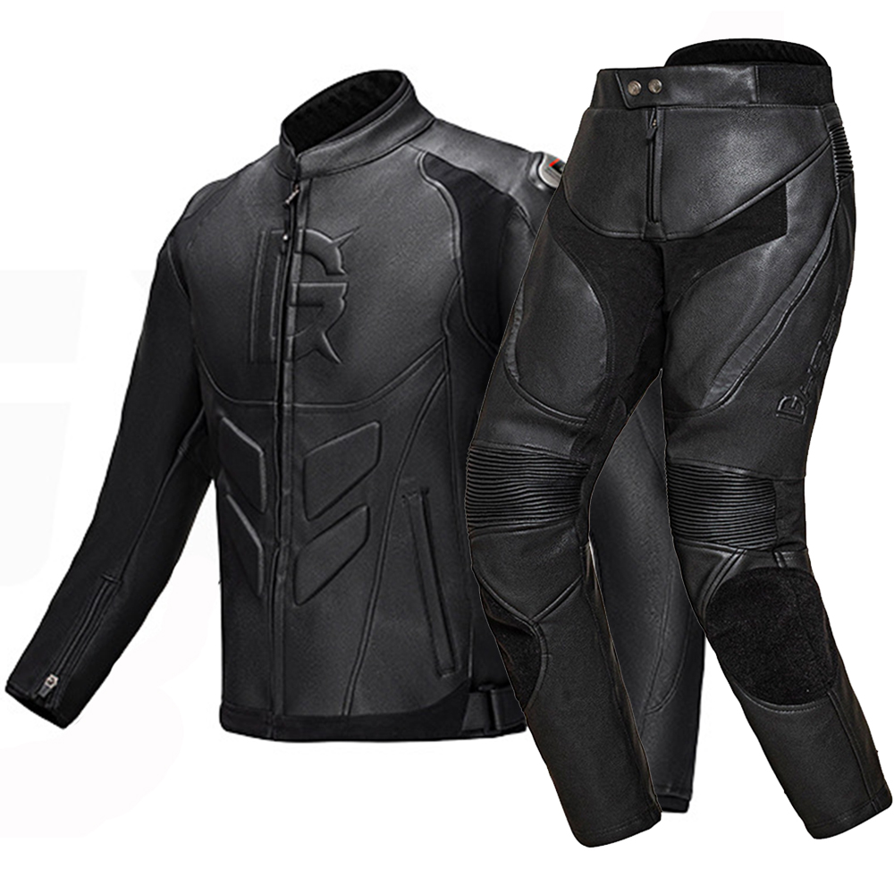 Riding Jacket Leather - GHOST RACING Winter Motorcycle Jacket Leather