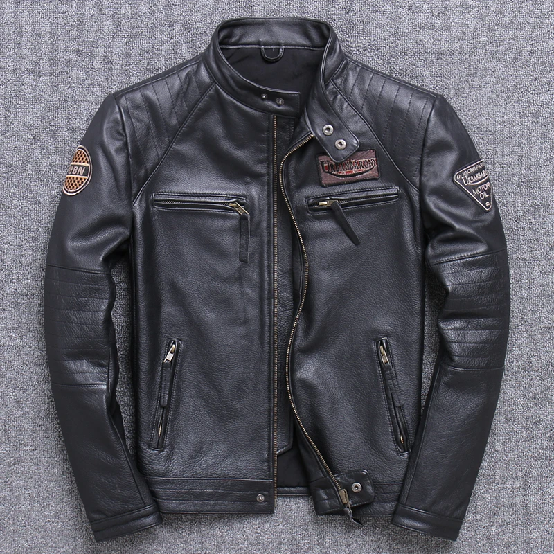 Fashion Biker Jackets Vintage  - Riding Jacket Leather recension och pris