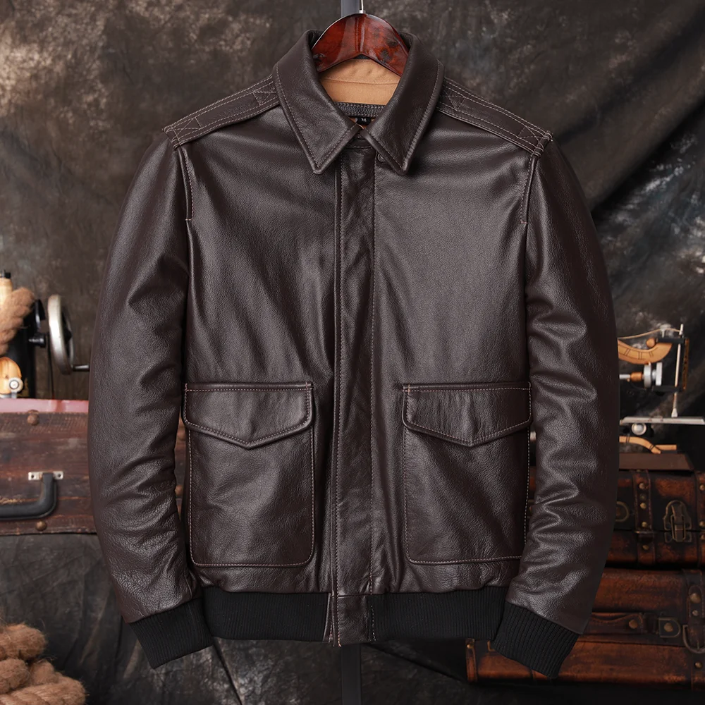Bomber A2 Pilot Genuine Leathe - Riding Jacket Leather recension och pris