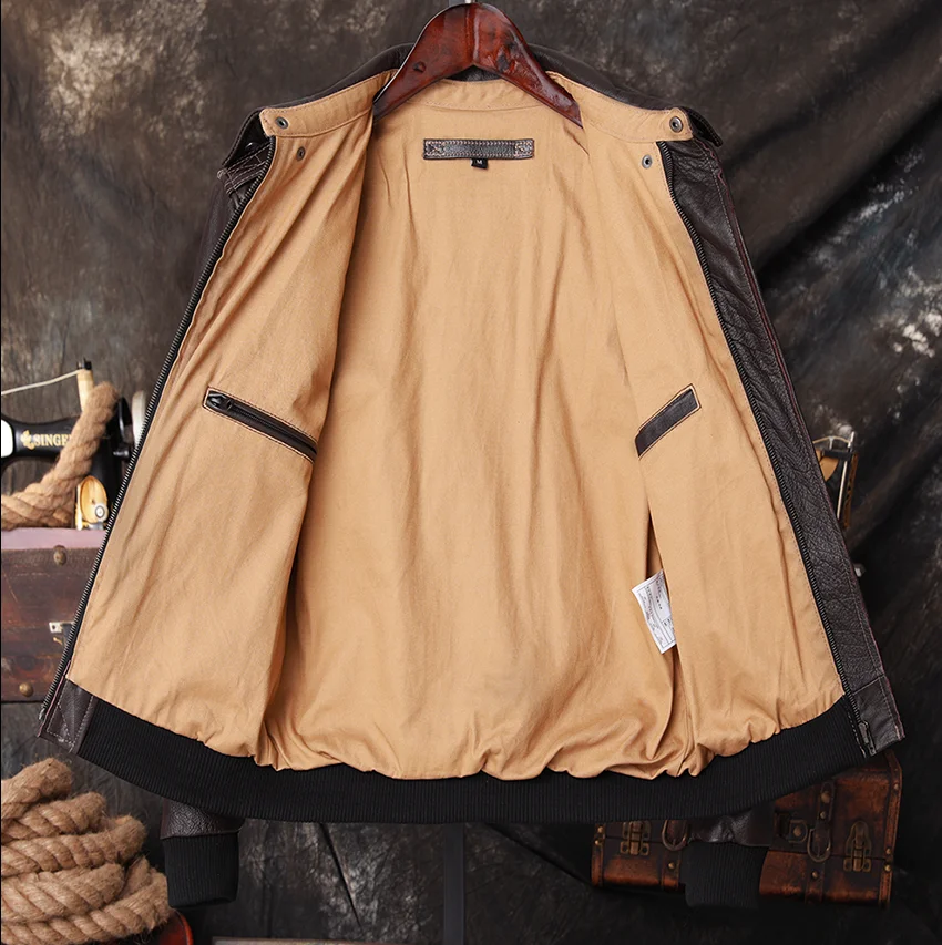 Bomber A2 Pilot Genuine Leathe - Riding Jacket Leather recension och pris