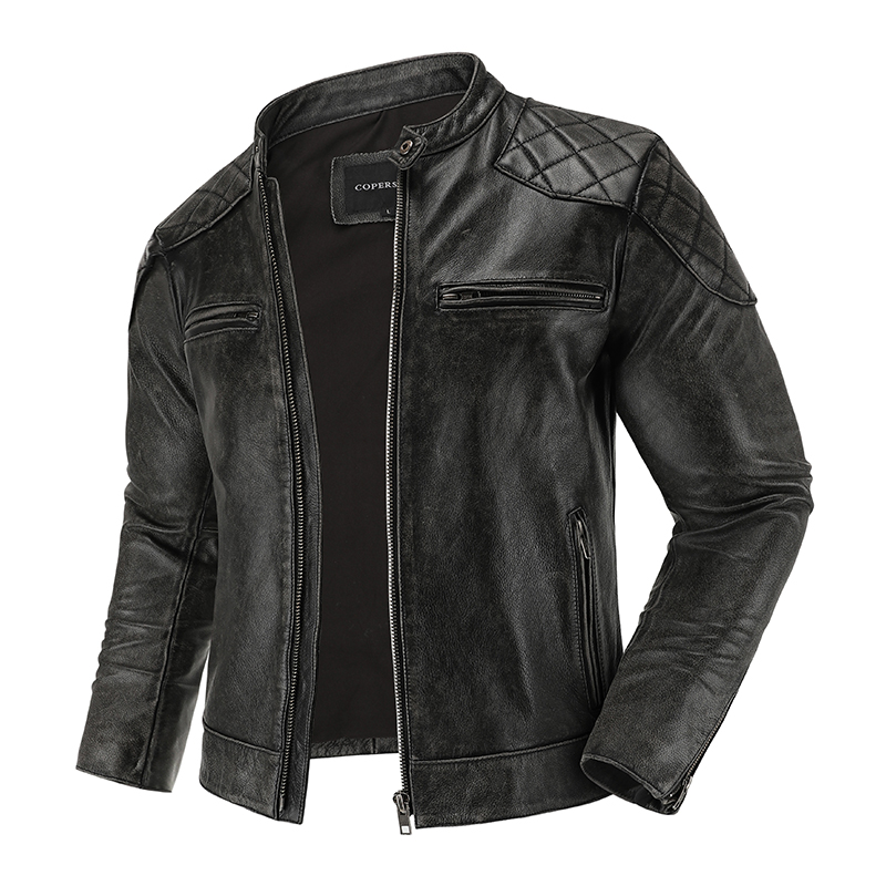 Retro Leather Jacket Motorcycl - Riding Jacket Leather recension och pris