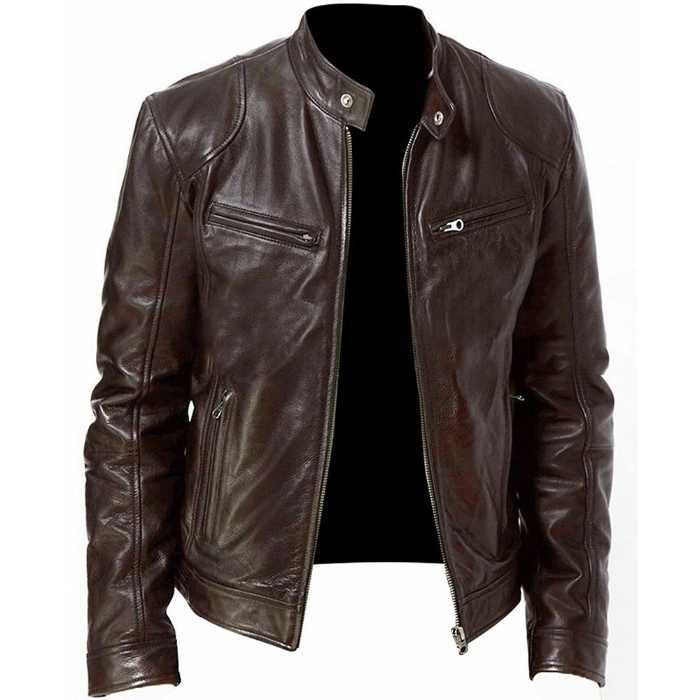 PU Leather Motorcycle Jacket M - Riding Jacket Leather recension och pris